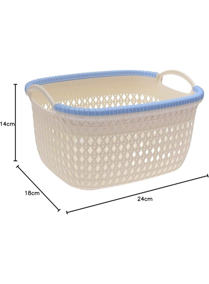 خورشيد للبلاستيك سبت تريكو بلاستيكي كبير من خورشيد بلاست للبلاستيك - أبيض* أزرق فاتح - Image 1